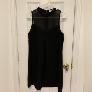 BCBG Generation XS Black & Sheer Sleeveless Dress